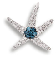 Blue Diamond Starfish Pendant