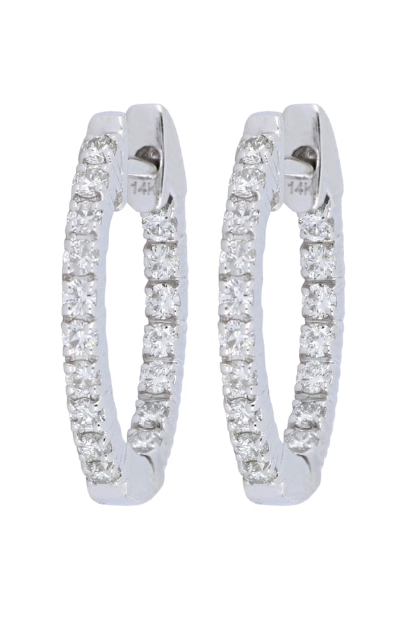 White Diamond Ladies Earrings